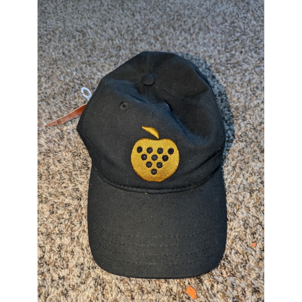 Pukka Golf Hat NEW black Strap back Apple Logo Peats Cider Brewery‎